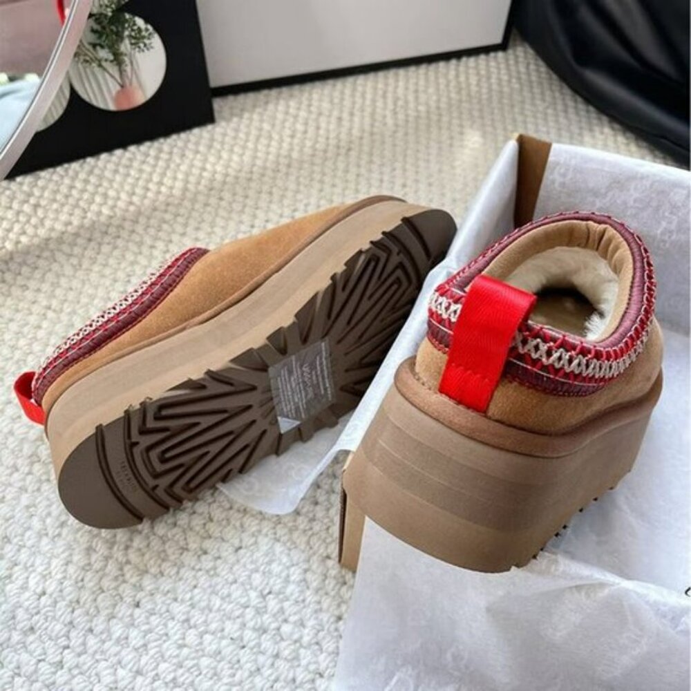 UGG TAZZ Platform Slippers Womens shoes Chestnut - Picture 3 of 5